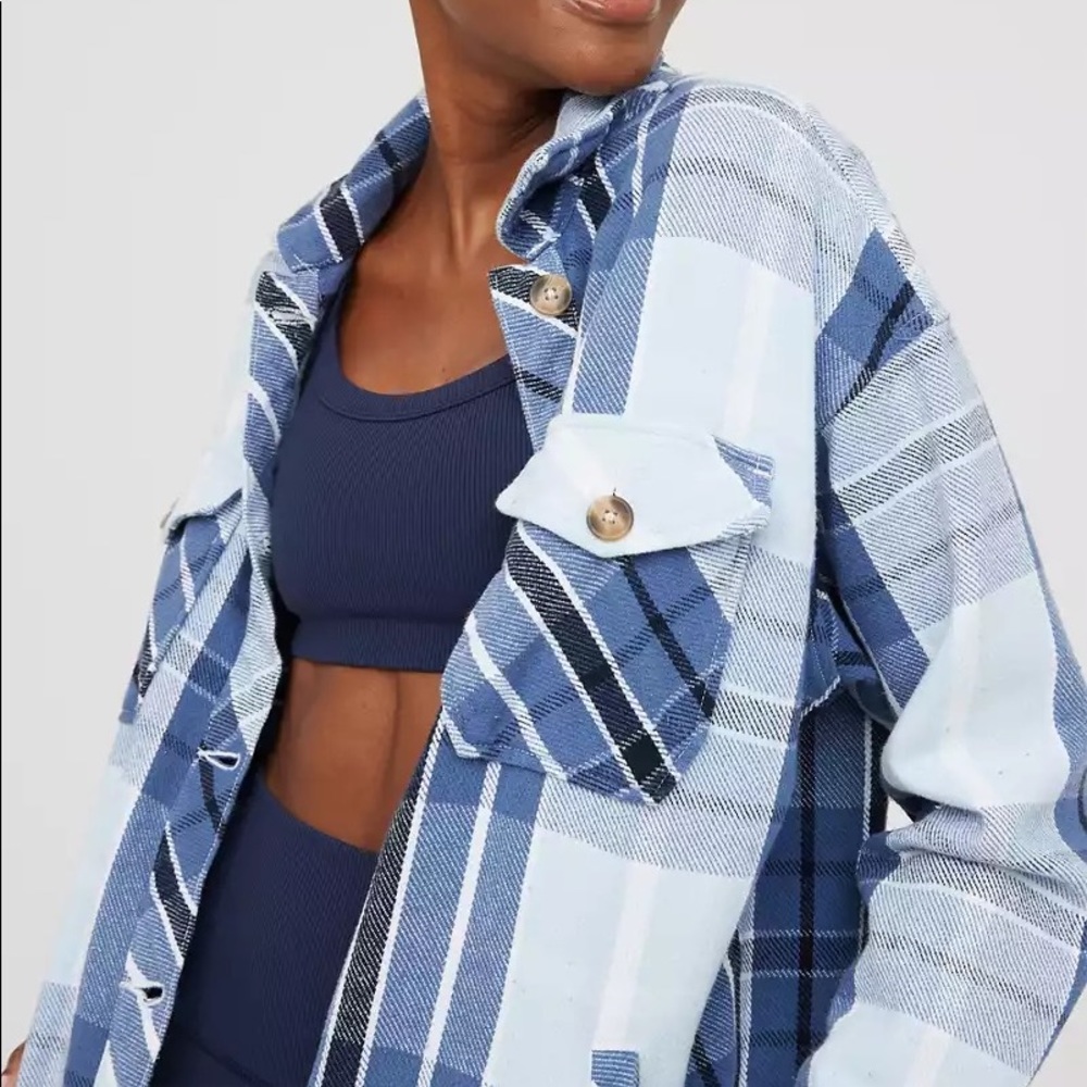 Flannel Button Down Jacket